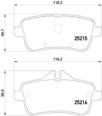 Hella Pagid Rear Disc Brake Pad Set 0074208620 355020161