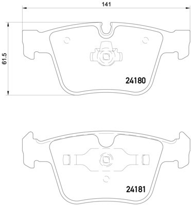 Hella Pagid Rear Disc Brake Pad Set 1644202420 355013641