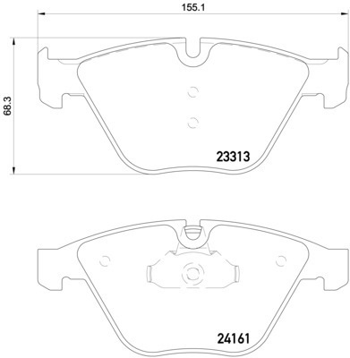 Hella Pagid Front Disc Brake Pad Set 34116794917 355015601