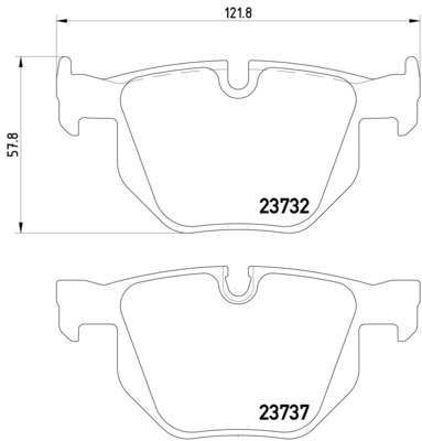 Hella Pagid Rear Disc Brake Pad Set 34216763043 355010471