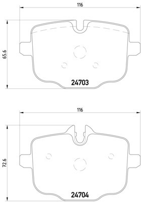 Hella Pagid Rear Disc Brake Pad Set 34216775346 355014361