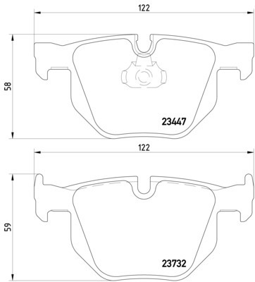 Hella Pagid Rear Disc Brake Pad Set 34216776937 355013941