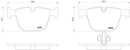 Hella Pagid Rear Disc Brake Pad Set 34216790966 355014141