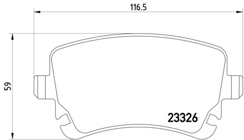 Hella Pagid Rear Disc Brake Pad Set 3W0698451B 355015951