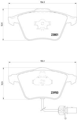 Hella Pagid Front Disc Brake Pad Set 4F0698151D 355011711
