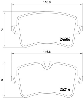 Hella Pagid Rear Disc Brake Pad Set 4H0698451A 355015201