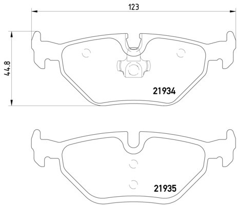 Hella Pagid Rear Disc Brake Pad Set 5058110 355009051