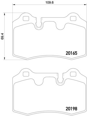 Hella Pagid Rear Disc Brake Pad Set 7G43-2C562-AA 355015881