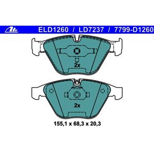 BMW 650i ATE Ceramic Front Disc Brake Pad Set 34116794917