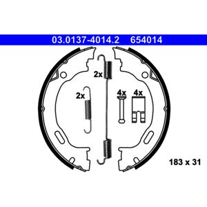 Mercedes-Benz ML350 ATE Parking Brake Shoe Set 1634200220