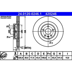 ATE Rear Disc Brake Rotor Set 31471816