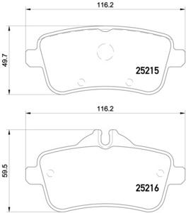 Hella Pagid Rear Disc Brake Pad Set 0074208620