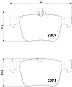 Hella Pagid Rear Disc Brake Pad Set 5Q0698451P