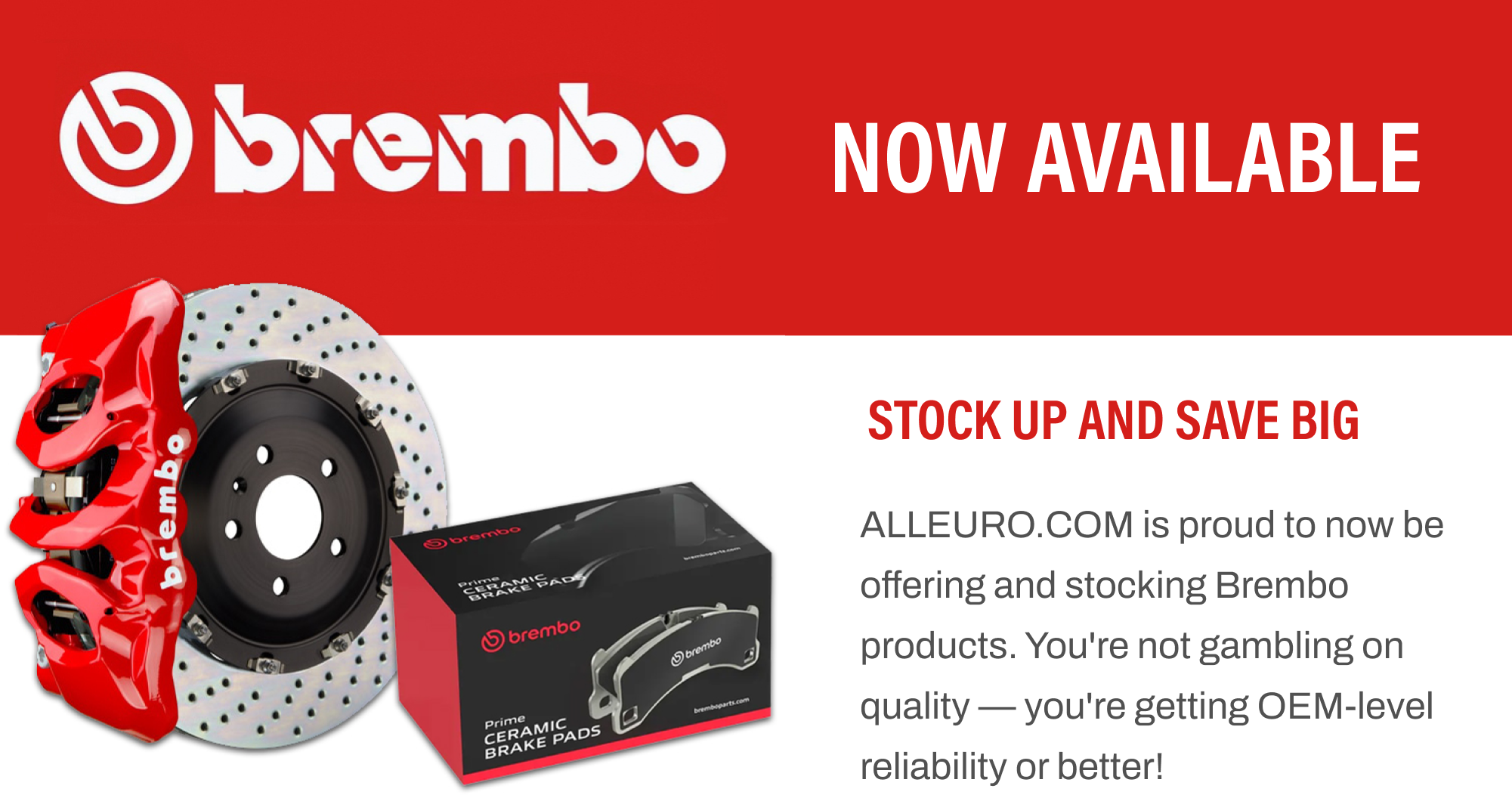 Brembo Now Available on ALLEURO.COM!